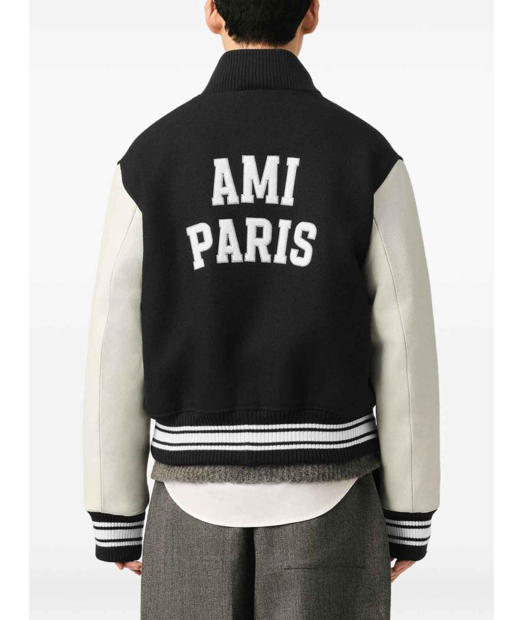 Ami Paris Черная кожаная куртка, фото 6