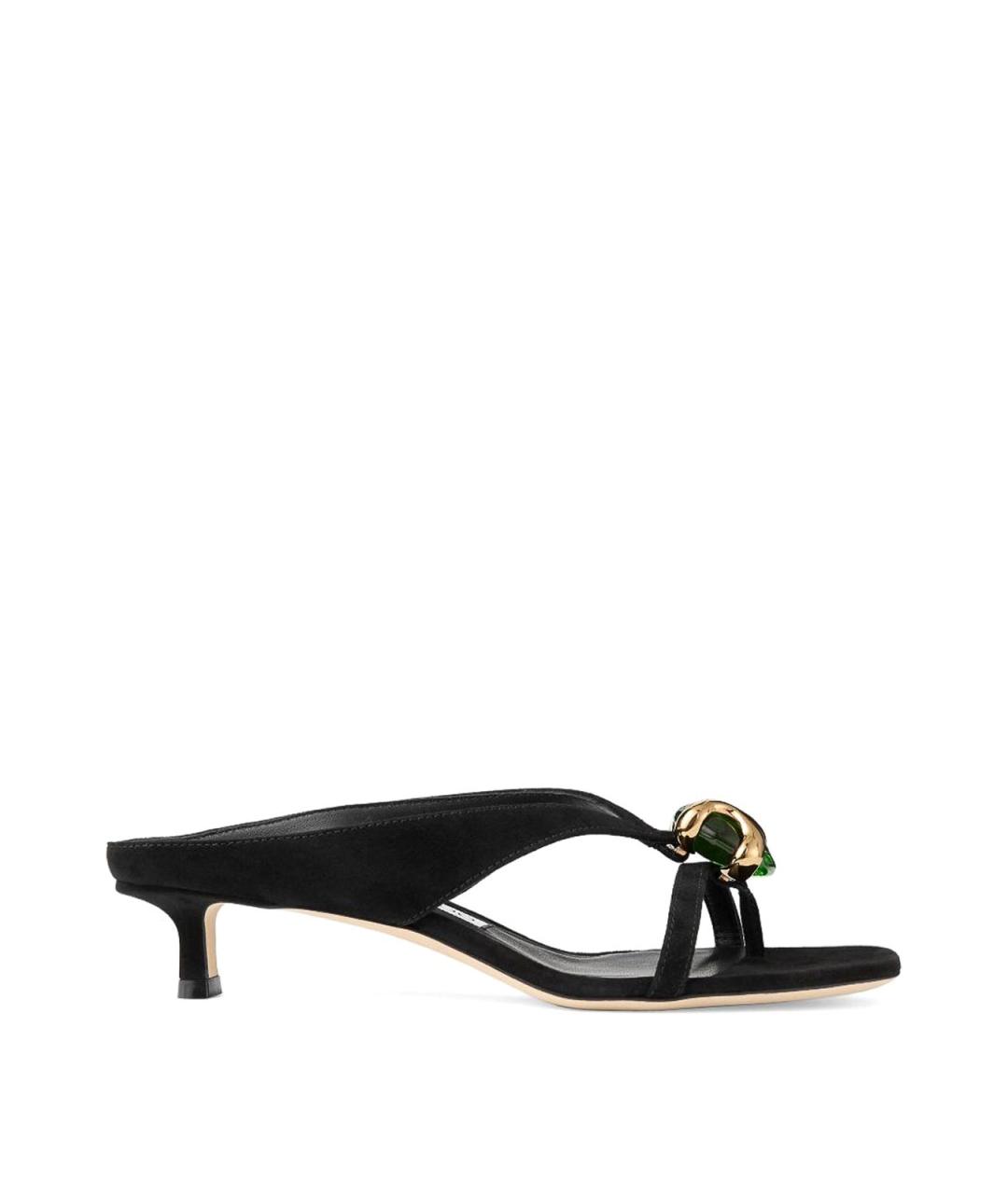 JIMMY CHOO Черные замшевые мюли, фото 6