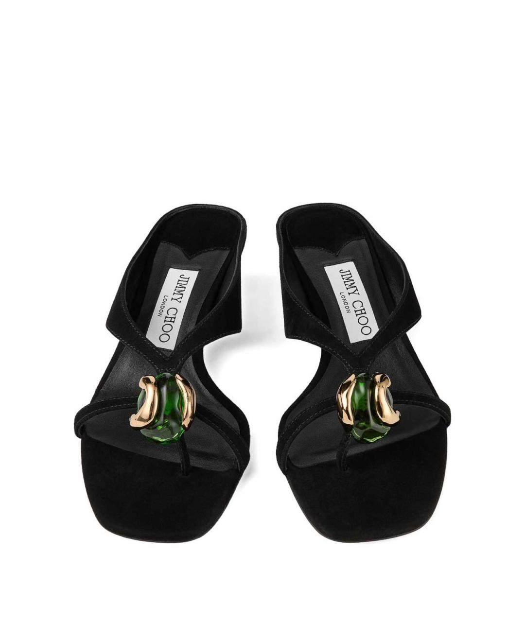 JIMMY CHOO Черные замшевые мюли, фото 3