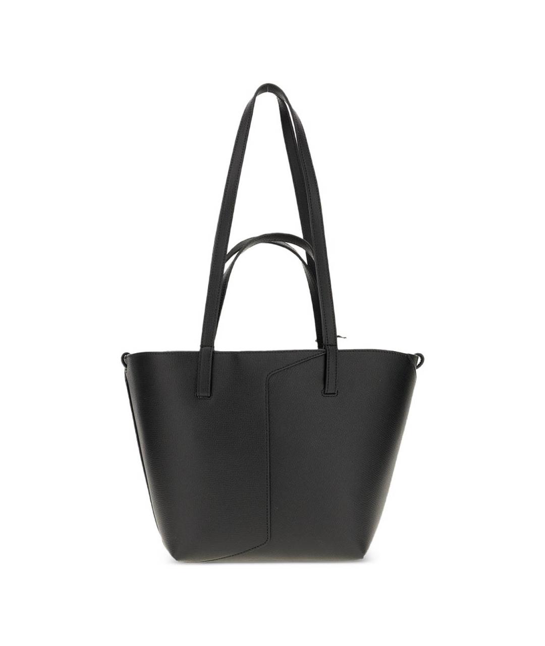 EMPORIO ARMANI Черная кожаная сумка тоут, фото 3