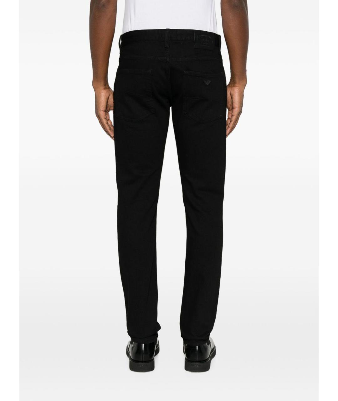 EMPORIO ARMANI Черные хлопковые джинсы скинни, фото 4