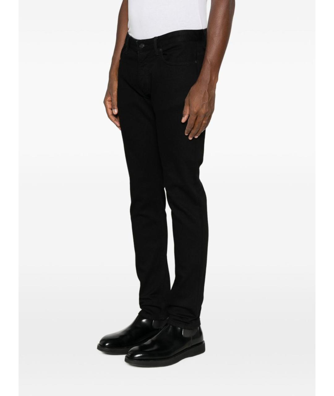 EMPORIO ARMANI Черные хлопковые джинсы скинни, фото 5