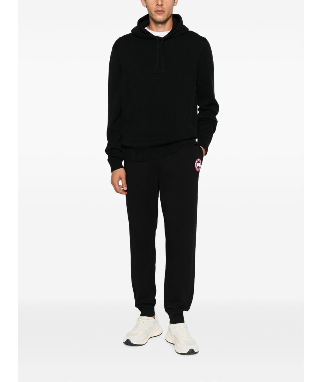 CANADA GOOSE Черные хлопковые повседневные брюки, фото 4