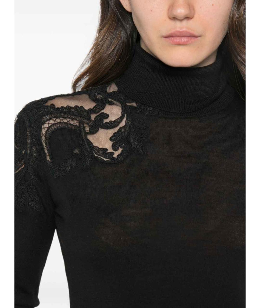 ERMANNO SCERVINO Черная шерстяная водолазка, фото 3