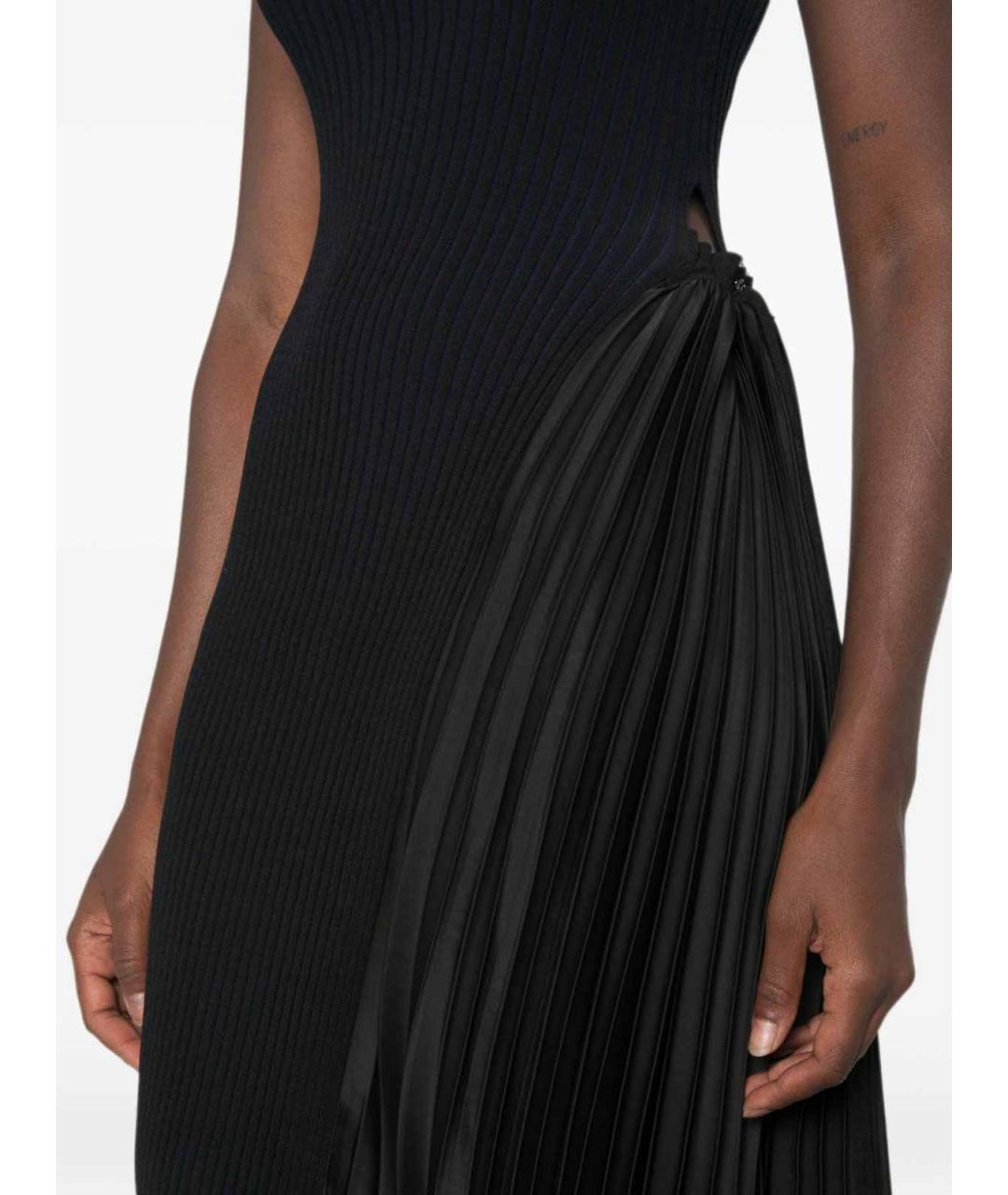 EMPORIO ARMANI Черное полиэстеровое повседневное платье, фото 2