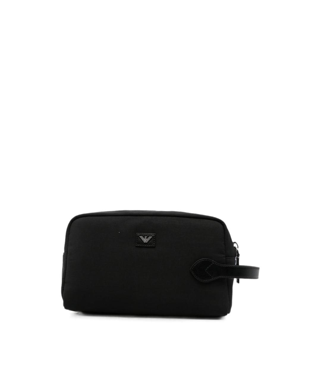 EMPORIO ARMANI Черная тканевая косметичка, фото 1