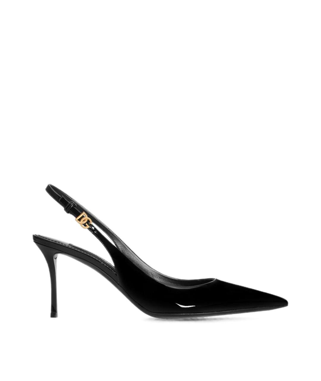 DOLCE&GABBANA Черные кожаные туфли, фото 1