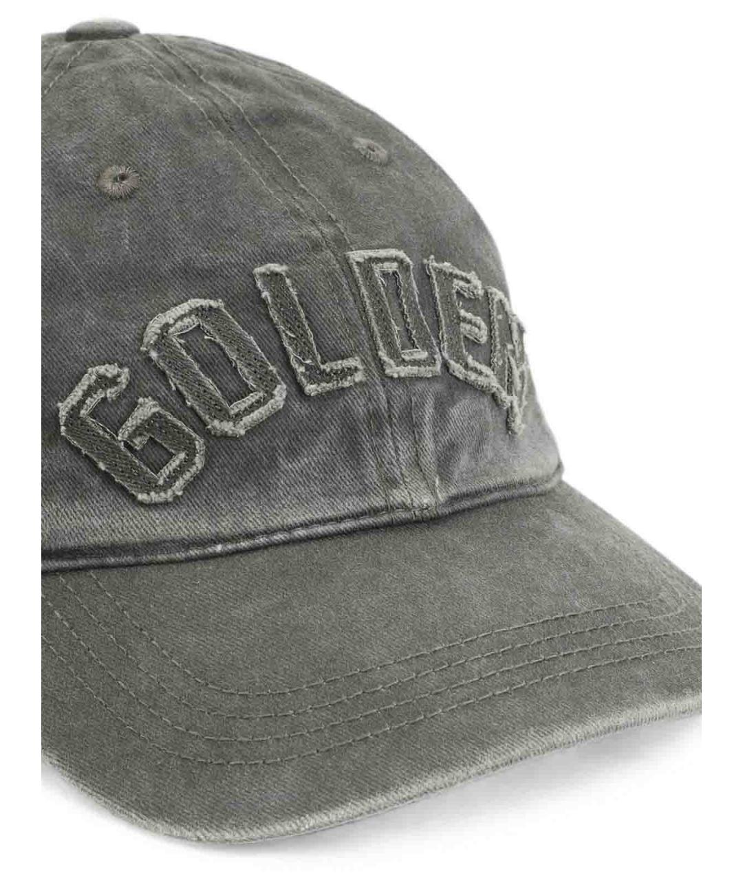 GOLDEN GOOSE Зеленая хлопковая кепка, фото 4