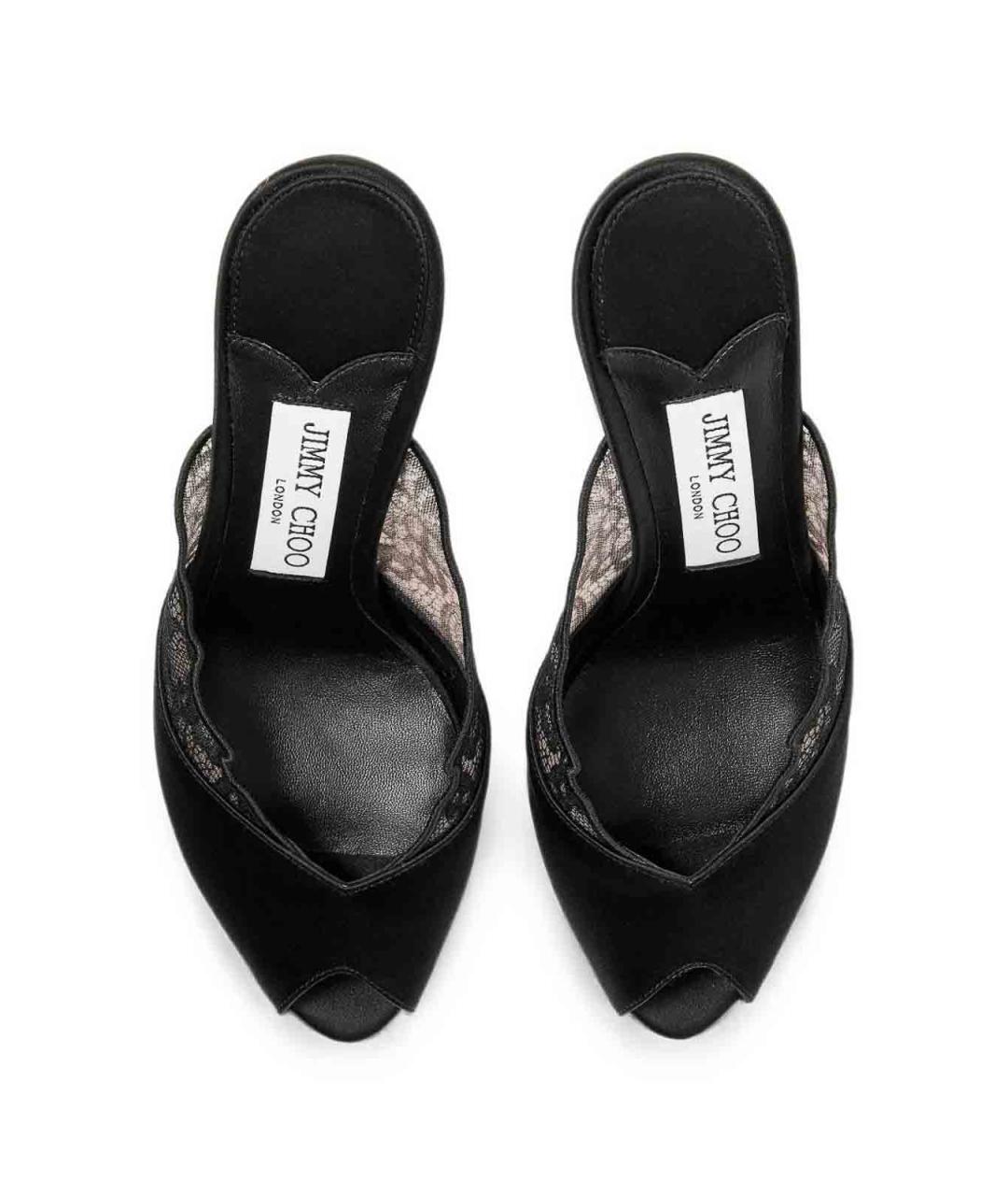 JIMMY CHOO Черные кожаные мюли, фото 5