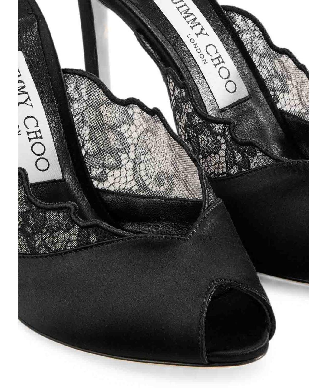 JIMMY CHOO Черные кожаные мюли, фото 2