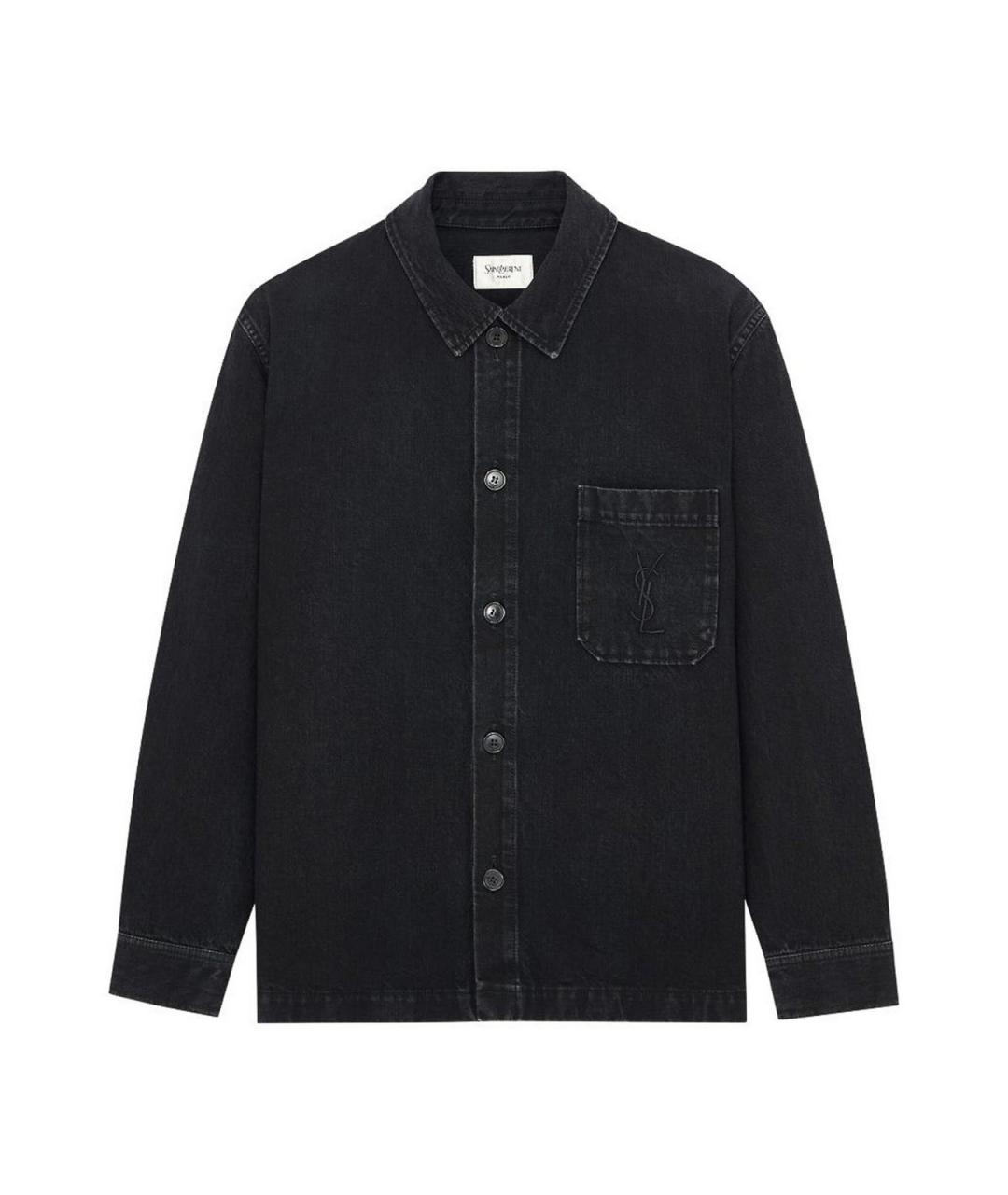 SAINT LAURENT Черная хлопковая куртка, фото 4