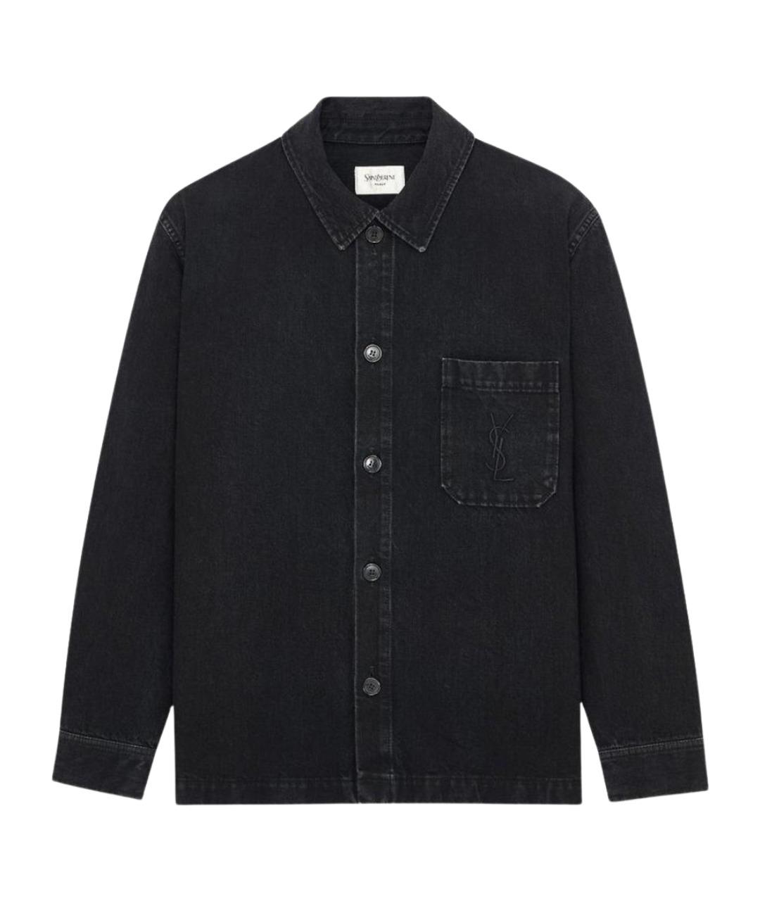 SAINT LAURENT Черная хлопковая куртка, фото 1