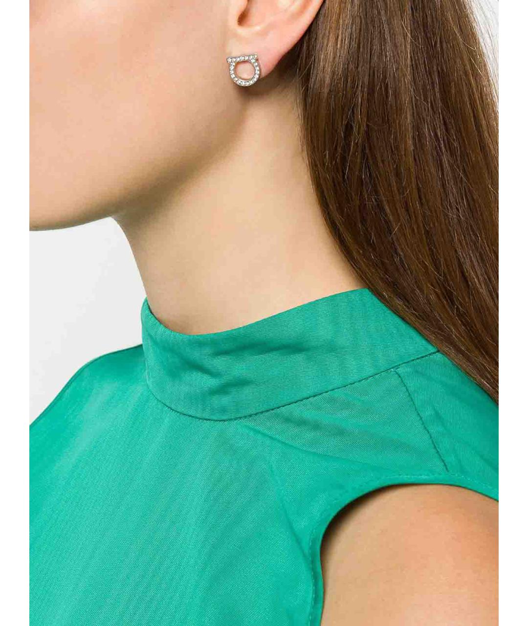 FERRAGAMO Серебряные металлические серьги, фото 4