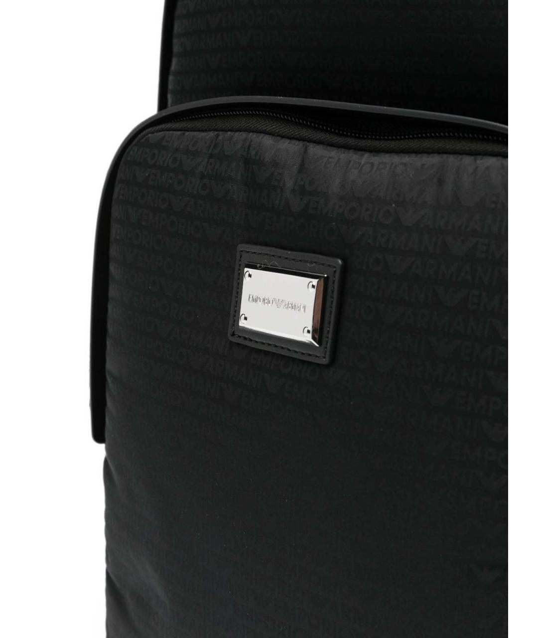EMPORIO ARMANI Черный синтетический рюкзак, фото 2