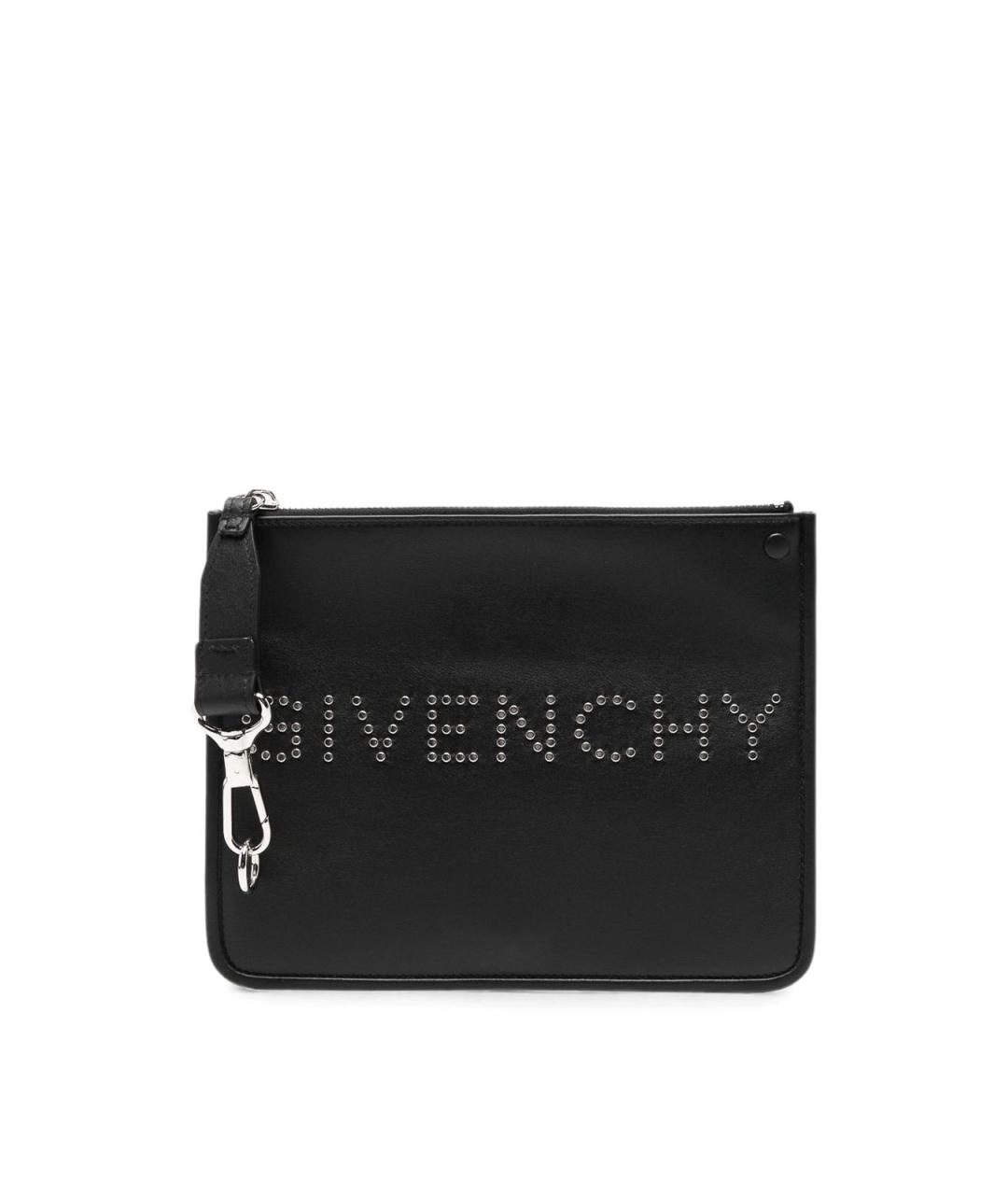 GIVENCHY Черная кожаная барсетка, фото 1
