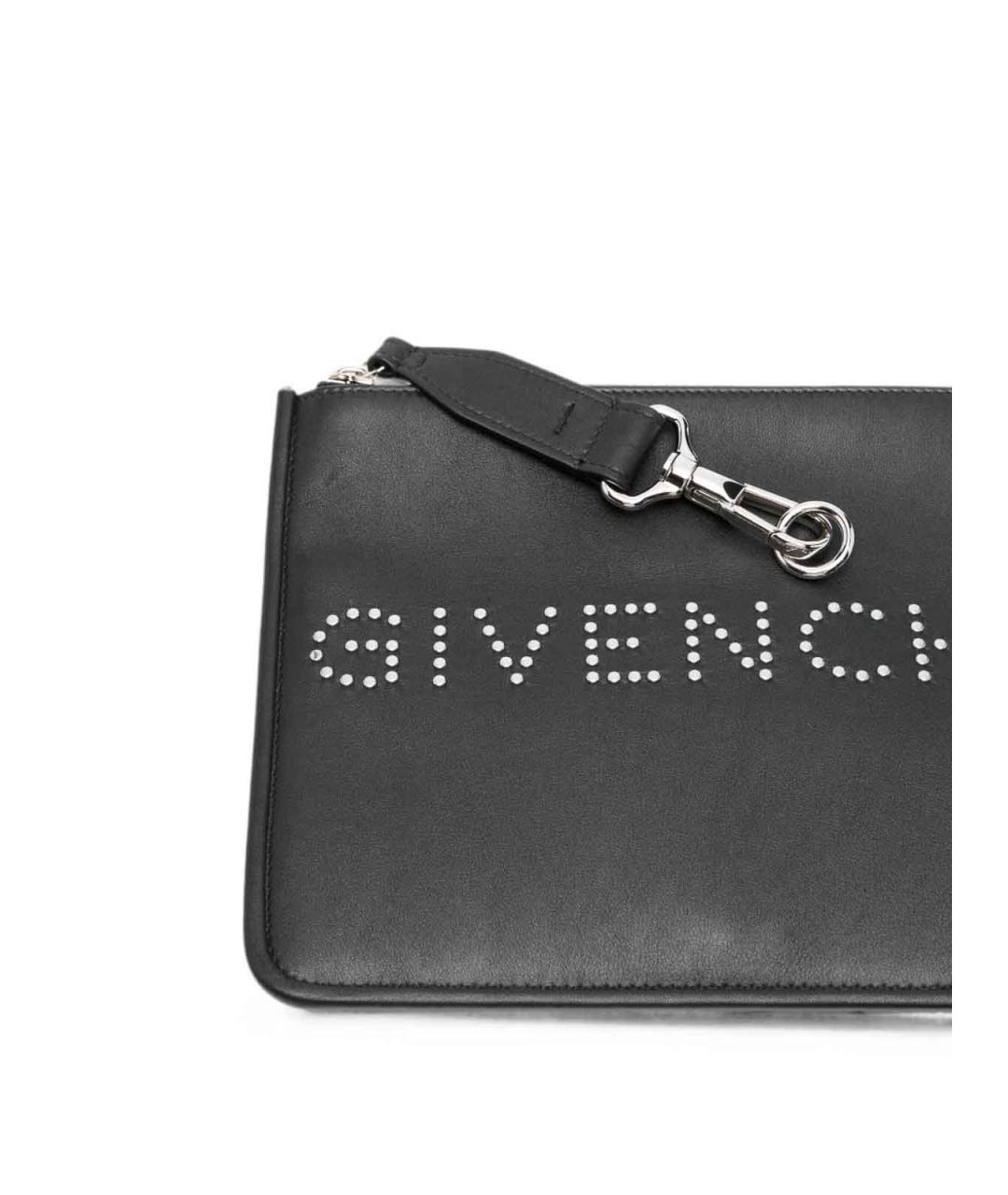 GIVENCHY Черная кожаная барсетка, фото 5