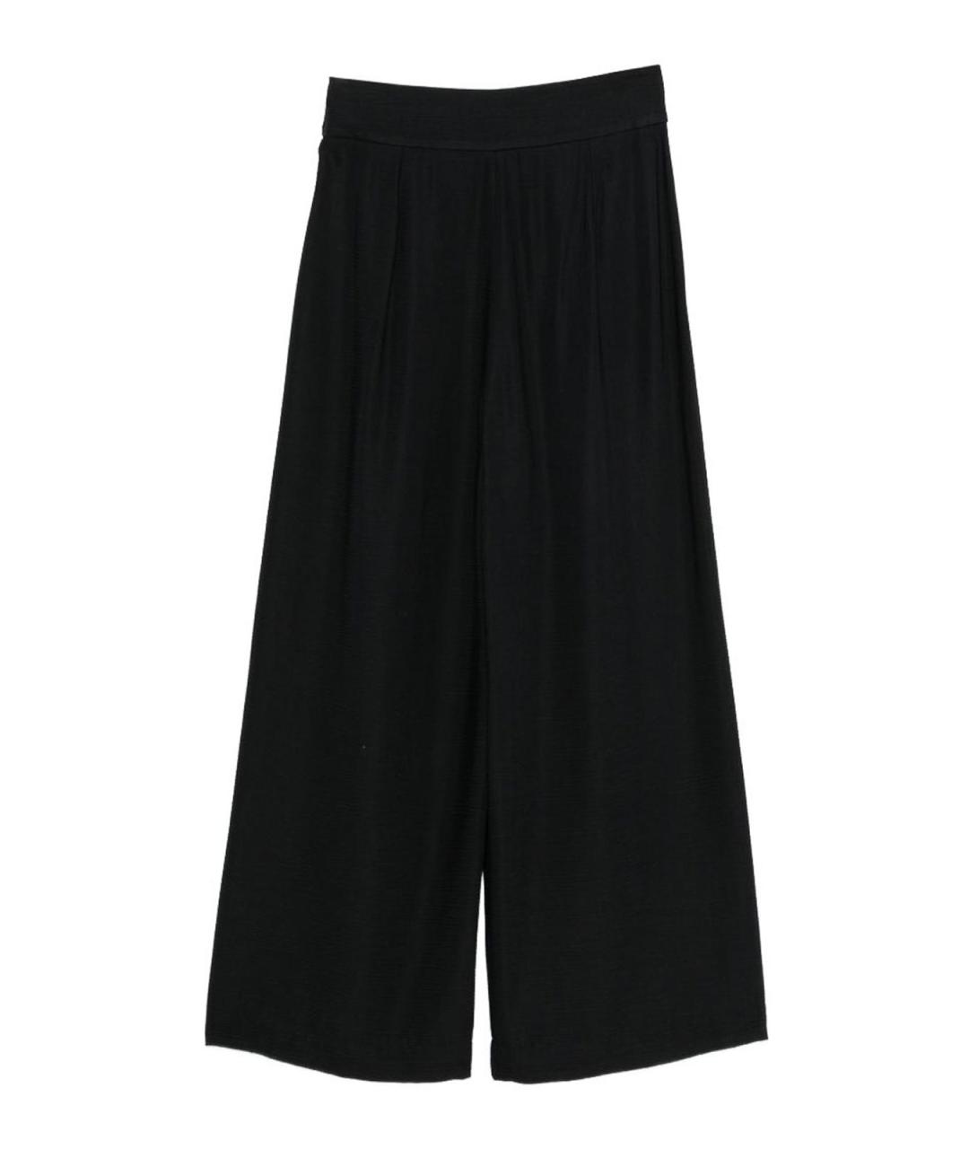 EMPORIO ARMANI Черные шерстяные брюки широкие, фото 2