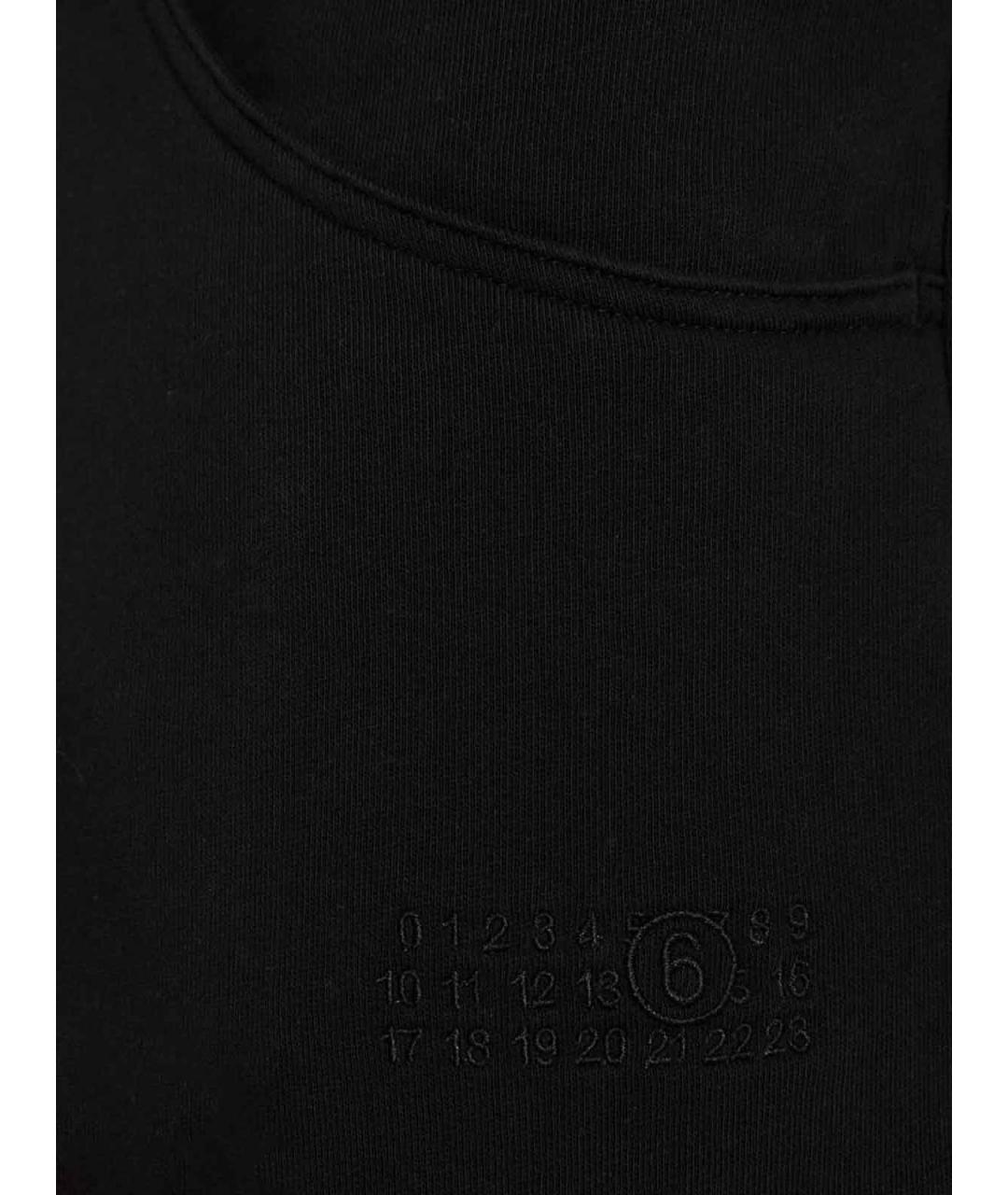 MM6 MAISON MARGIELA Черные хлопковые повседневные брюки, фото 4