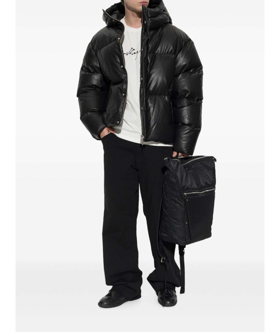 MM6 MAISON MARGIELA Черные хлопковые повседневные брюки, фото 3
