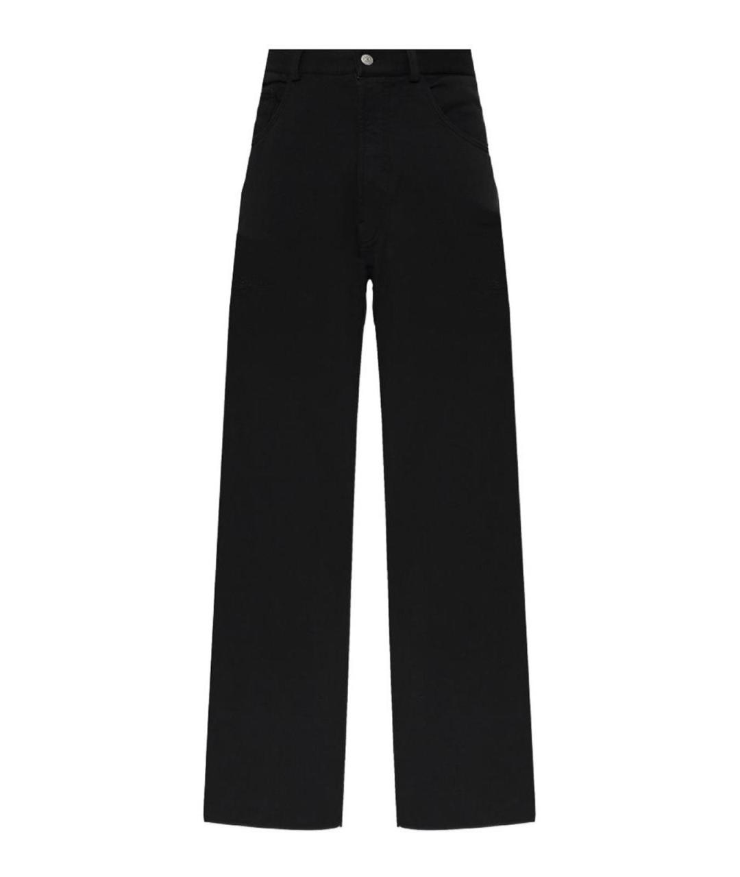 MM6 MAISON MARGIELA Черные хлопковые повседневные брюки, фото 1