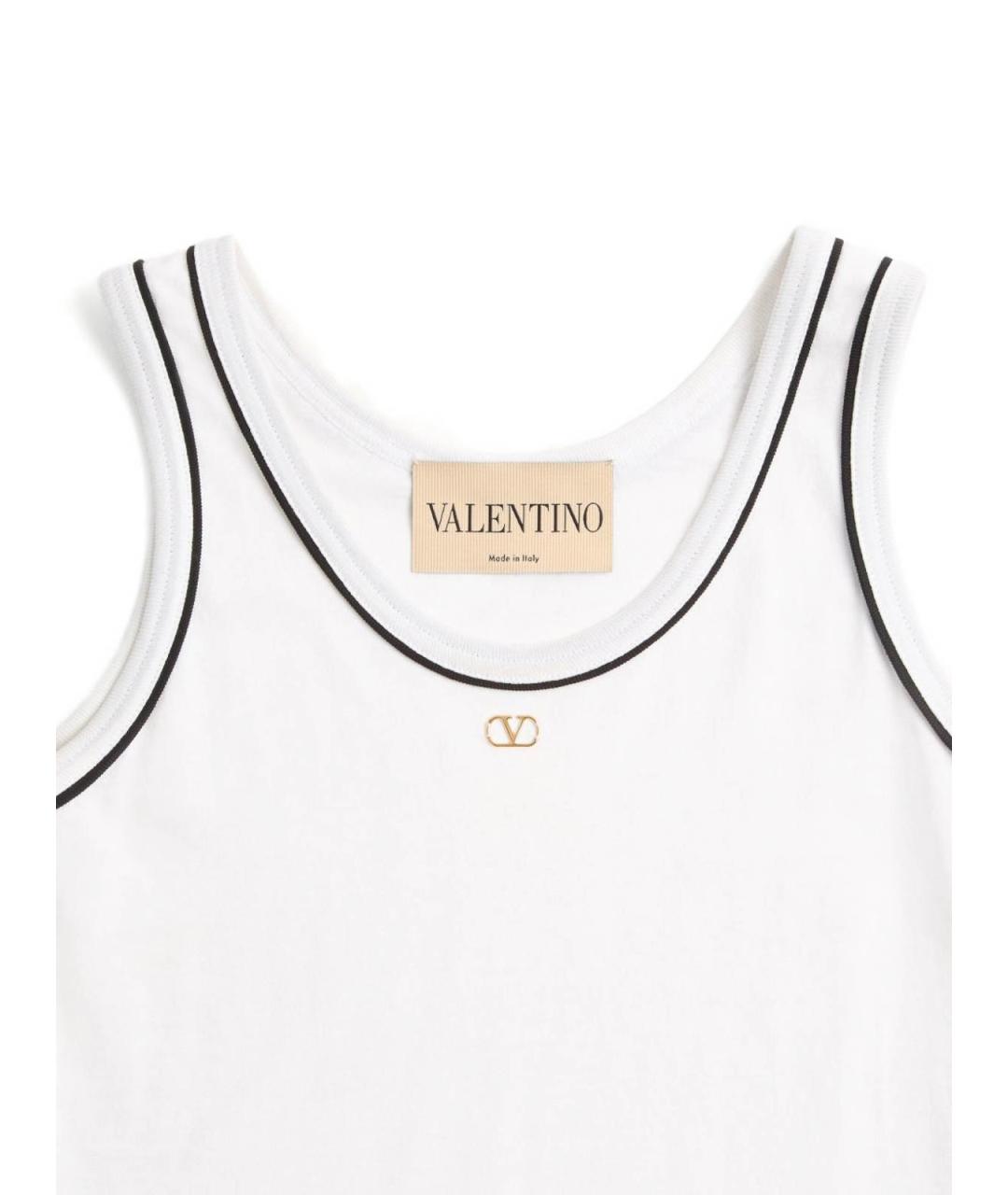 VALENTINO Белая хлопковая майка, фото 4