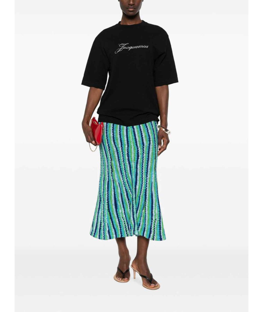 JACQUEMUS Черная хлопковая футболка, фото 2