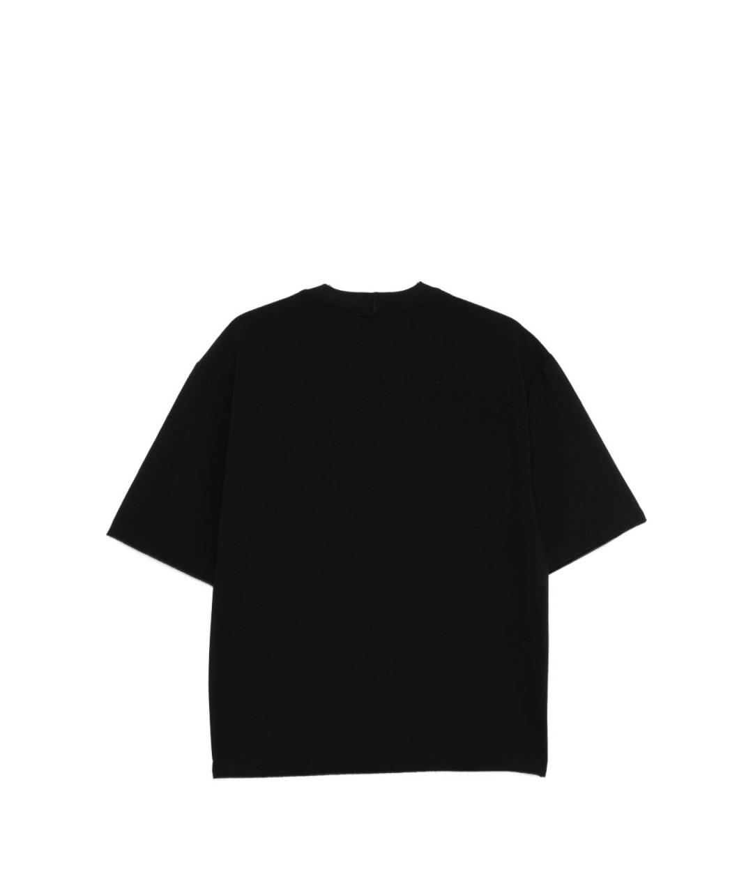 EMPORIO ARMANI Черная хлопковая футболка, фото 3