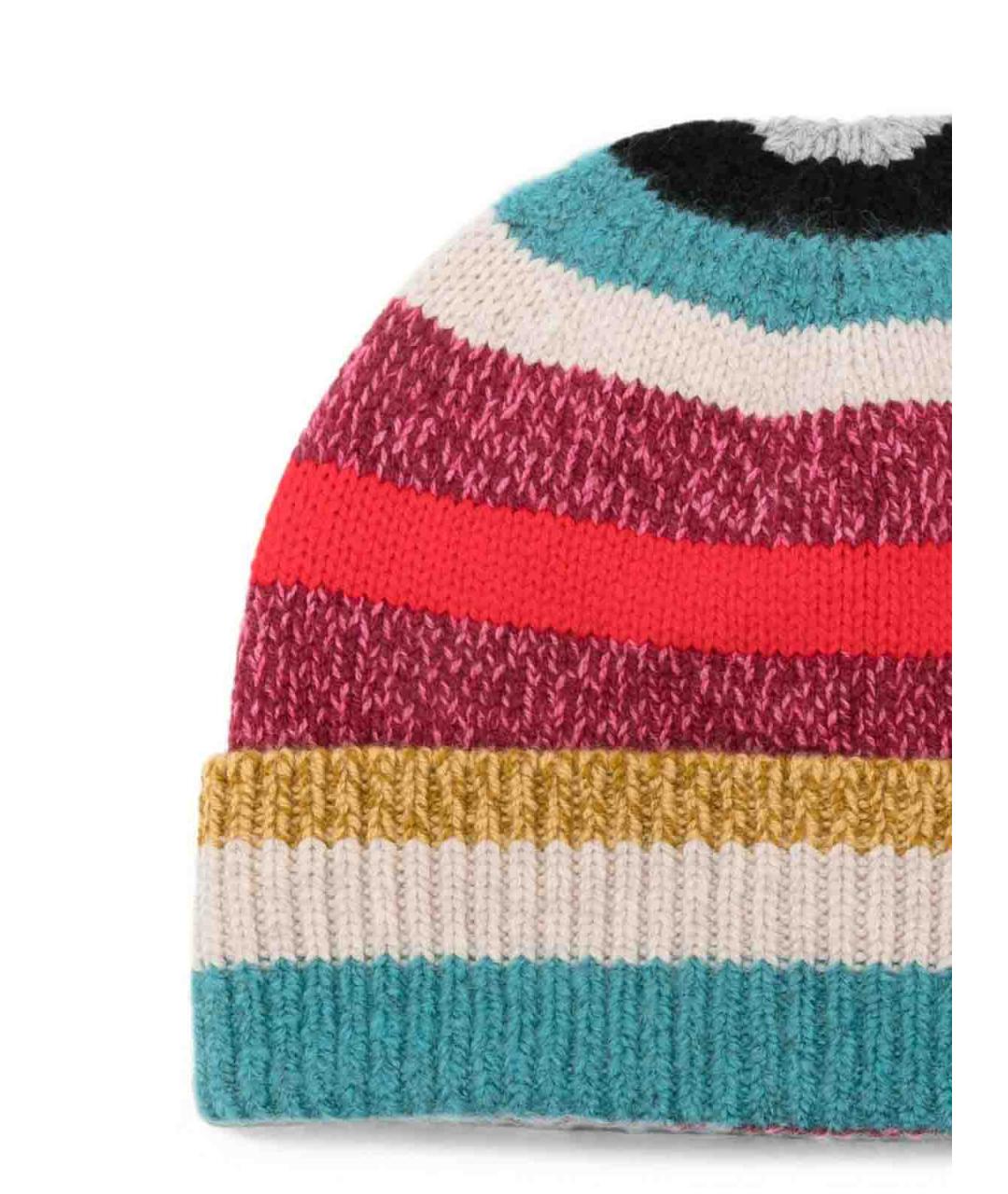 PAUL SMITH Мульти шерстяная шапка, фото 2