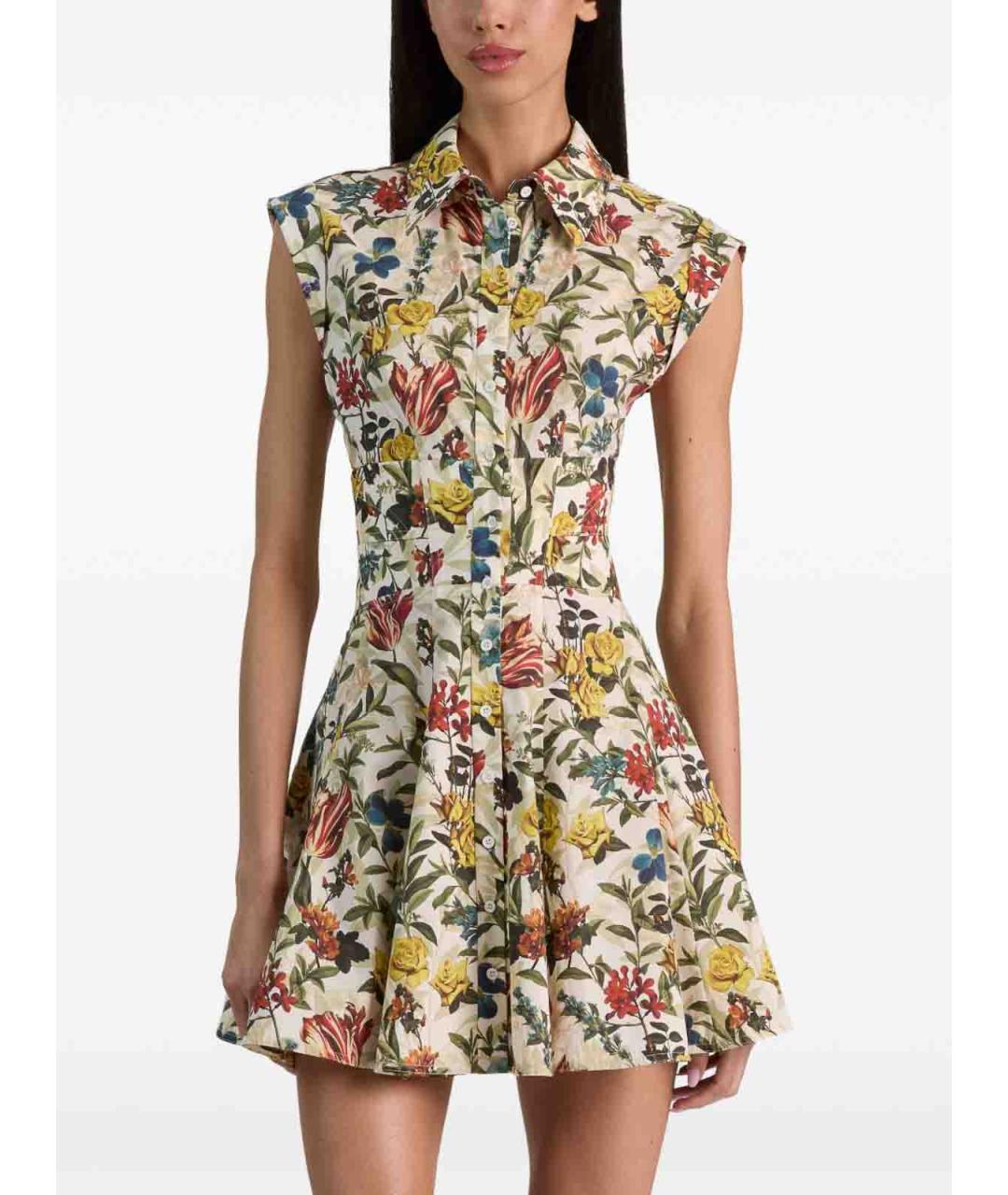 ALICE+OLIVIA Бежевое полиэстеровое повседневное платье, фото 6