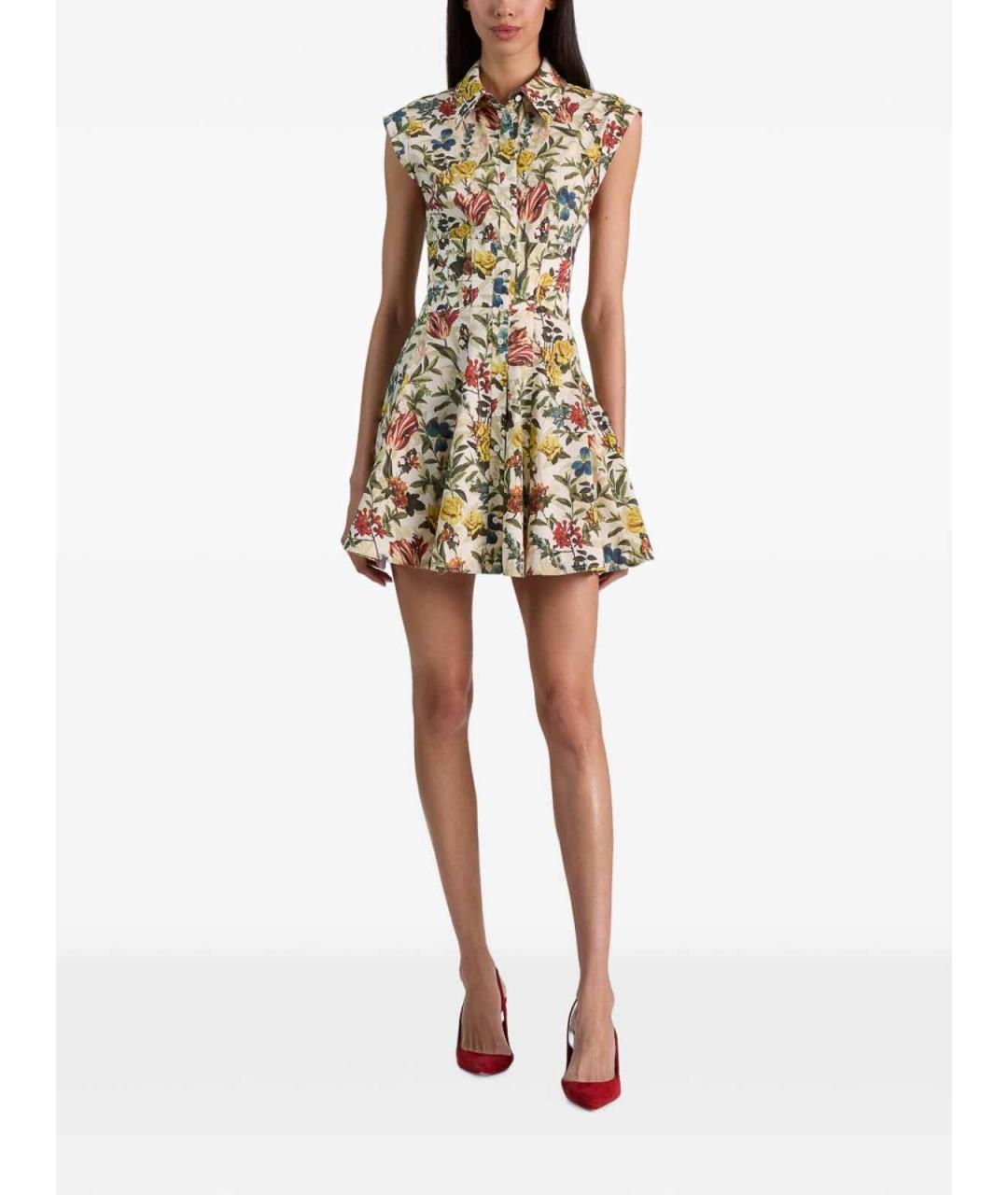 ALICE+OLIVIA Бежевое полиэстеровое повседневное платье, фото 3