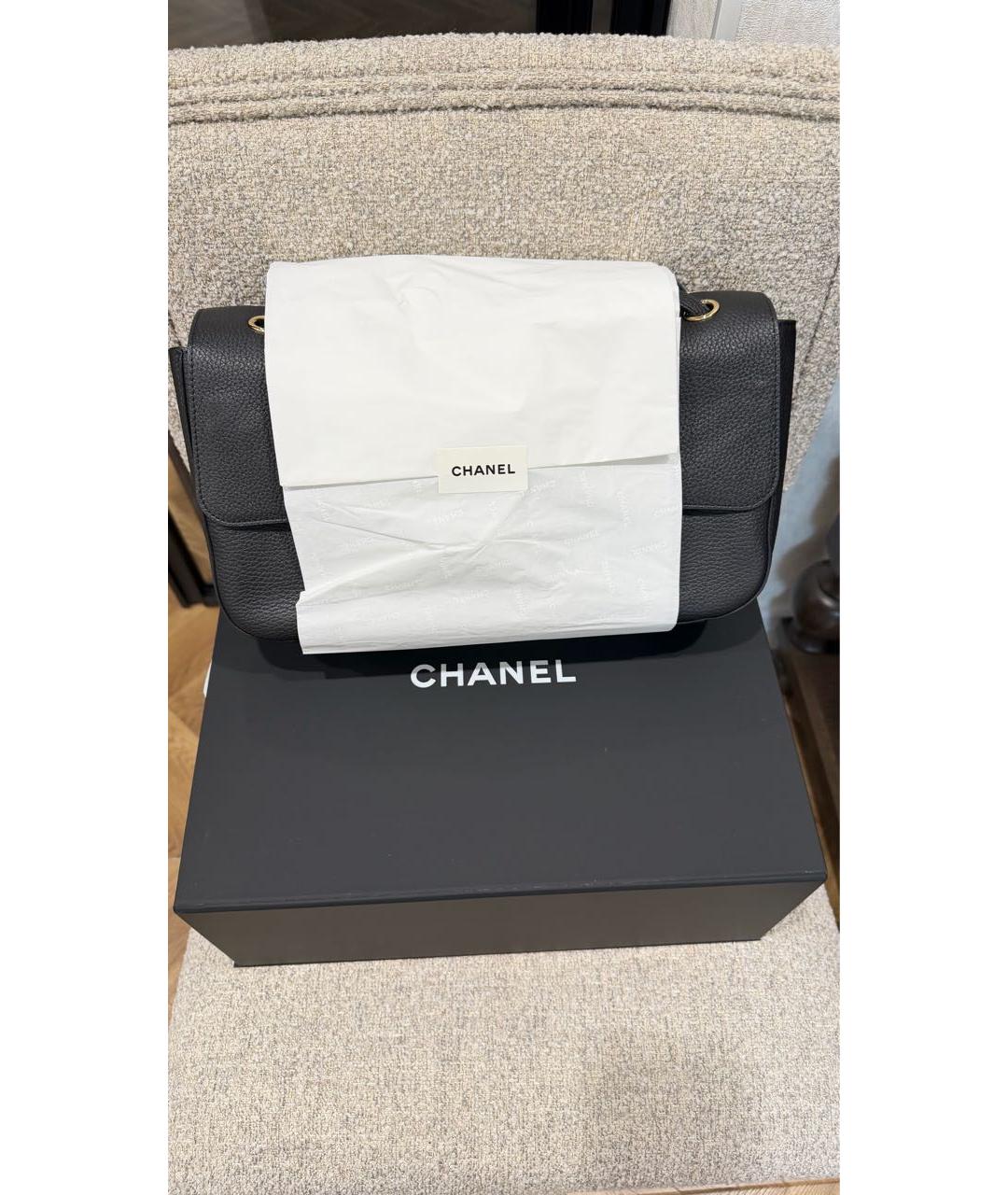 CHANEL Черная кожаная сумка через плечо, фото 3