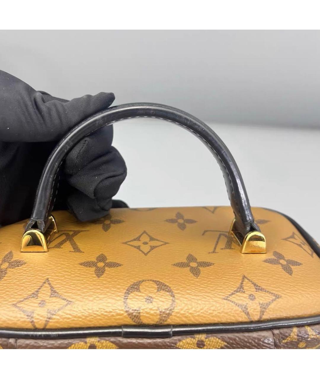 LOUIS VUITTON Коричневая кожаная сумка через плечо, фото 5