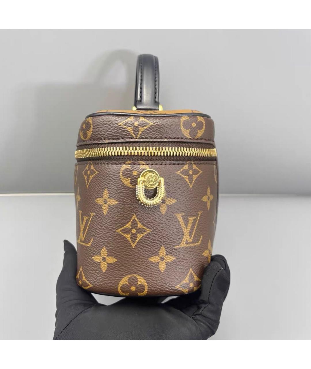LOUIS VUITTON Коричневая кожаная сумка через плечо, фото 3