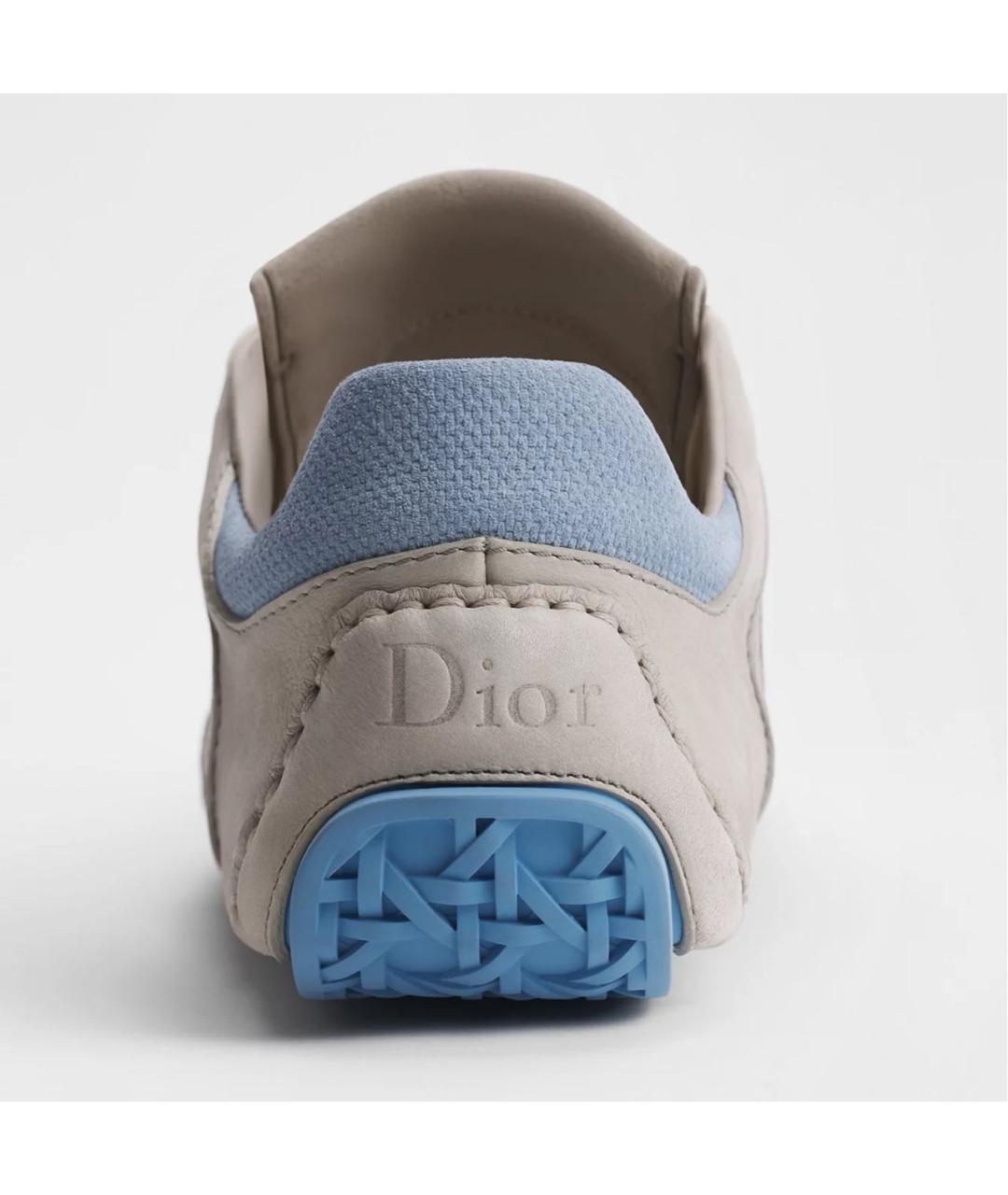 CHRISTIAN DIOR Серые нубуковые низкие кроссовки / кеды, фото 3