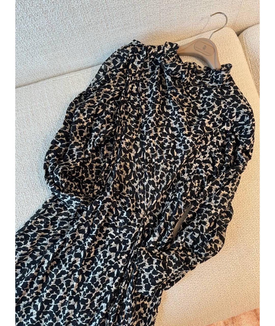 ISABEL MARANT Черное шелковое вечернее платье, фото 3