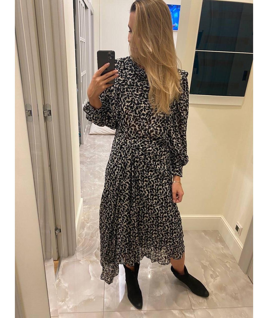 ISABEL MARANT Черное шелковое вечернее платье, фото 4