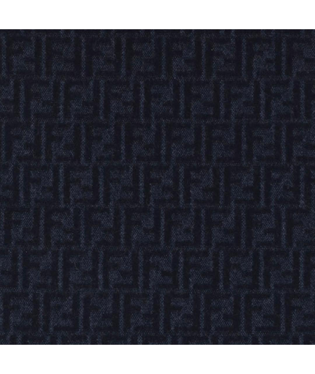 FENDI Темно-синий шерстяной шарф, фото 2