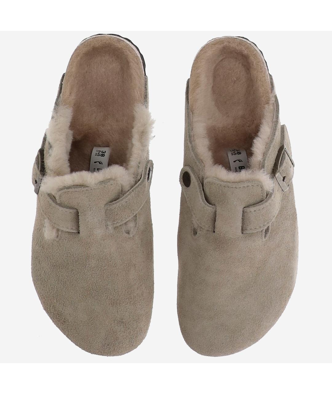 BIRKENSTOCK Коричневые замшевые сабо, фото 2