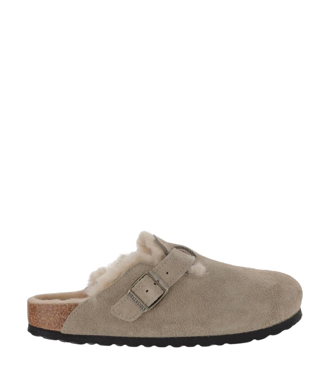 BIRKENSTOCK Коричневые замшевые сабо, фото 1