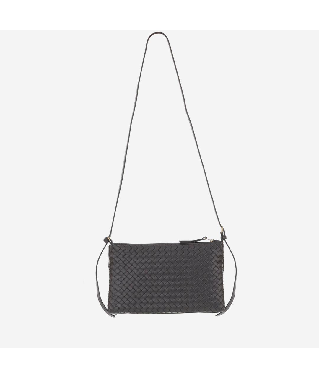 BOTTEGA VENETA Коричневая кожаная сумка через плечо, фото 5