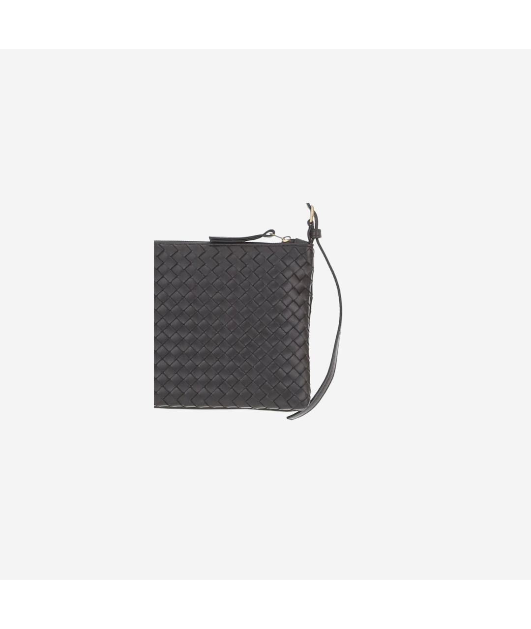 BOTTEGA VENETA Коричневая кожаная сумка через плечо, фото 4