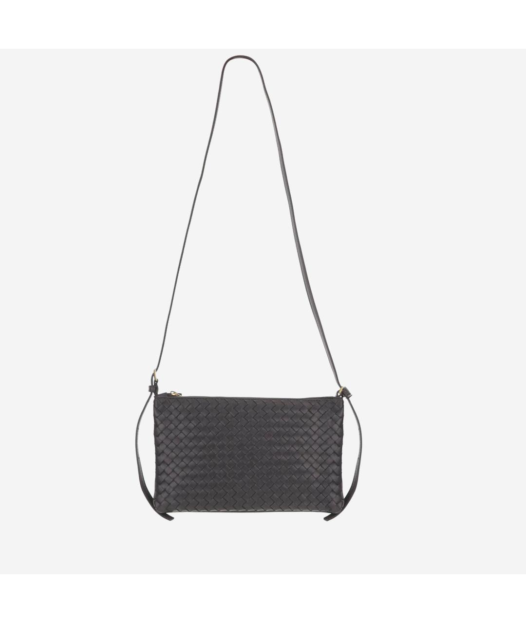 BOTTEGA VENETA Коричневая кожаная сумка через плечо, фото 3