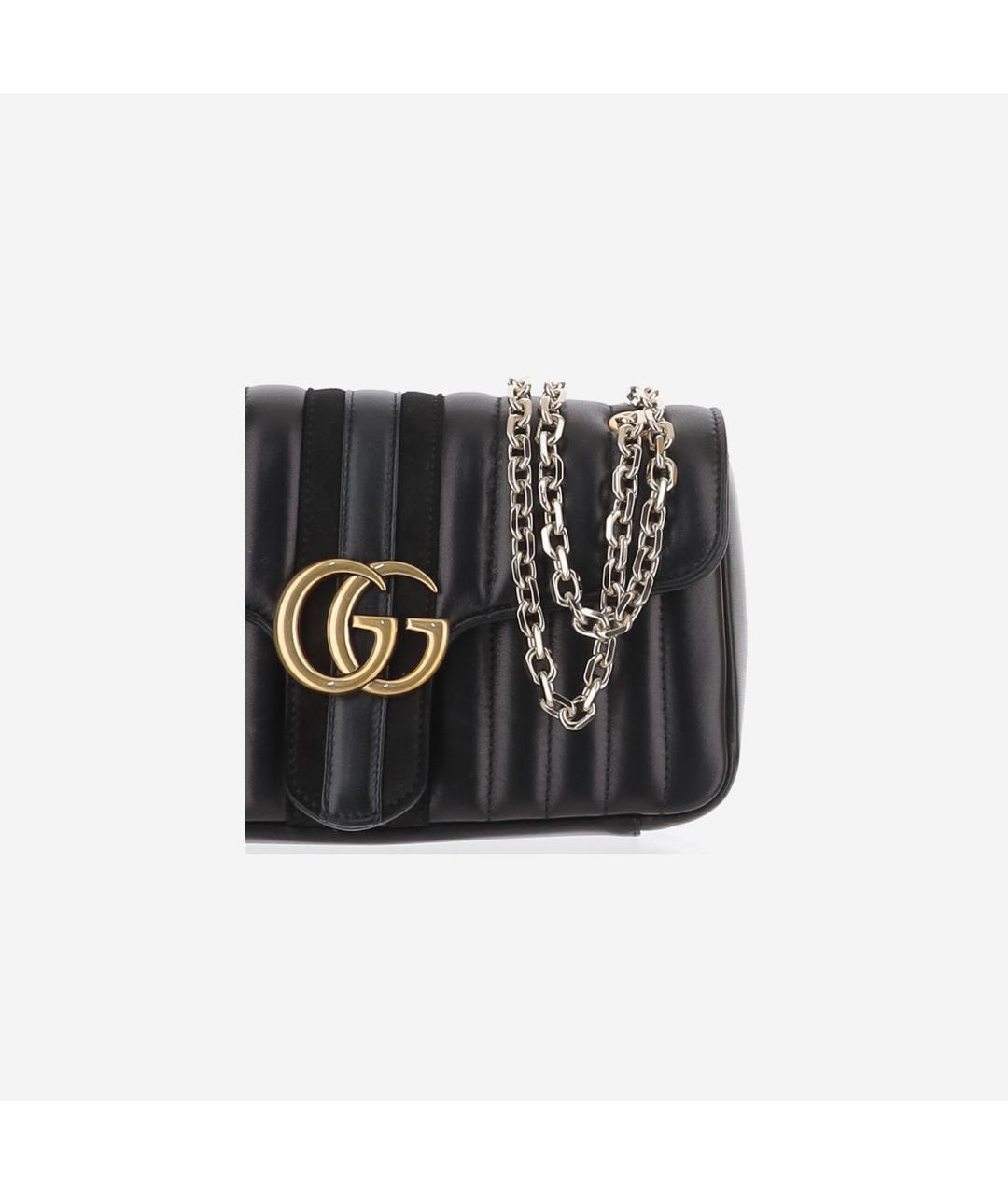 GUCCI Черная кожаная сумка через плечо, фото 4