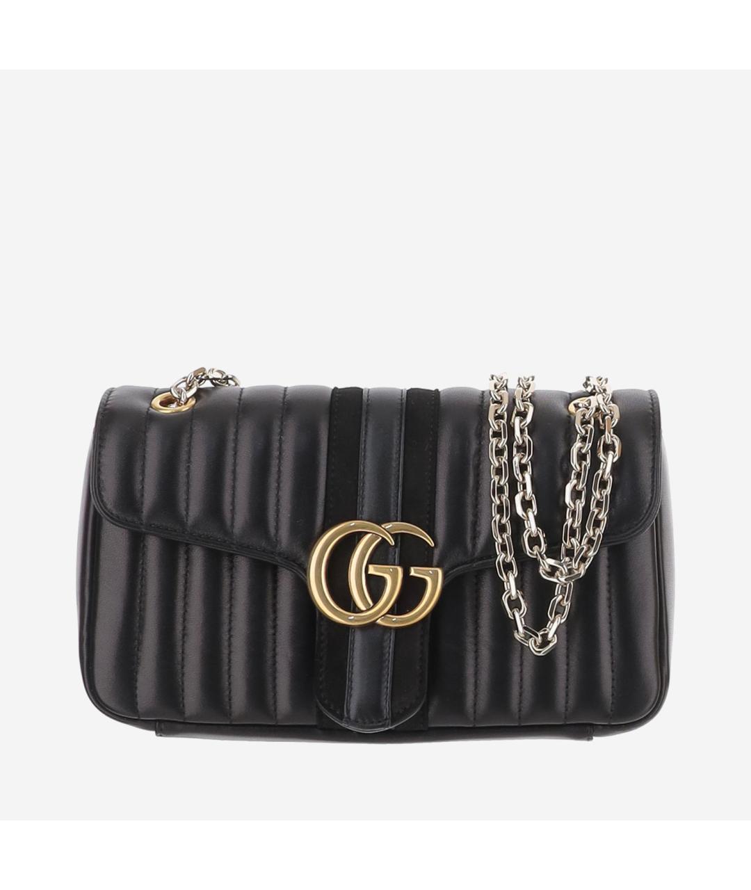 GUCCI Черная кожаная сумка через плечо, фото 5