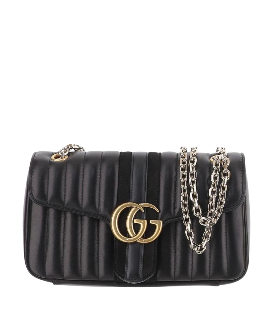 GUCCI Черная кожаная сумка через плечо, фото 1