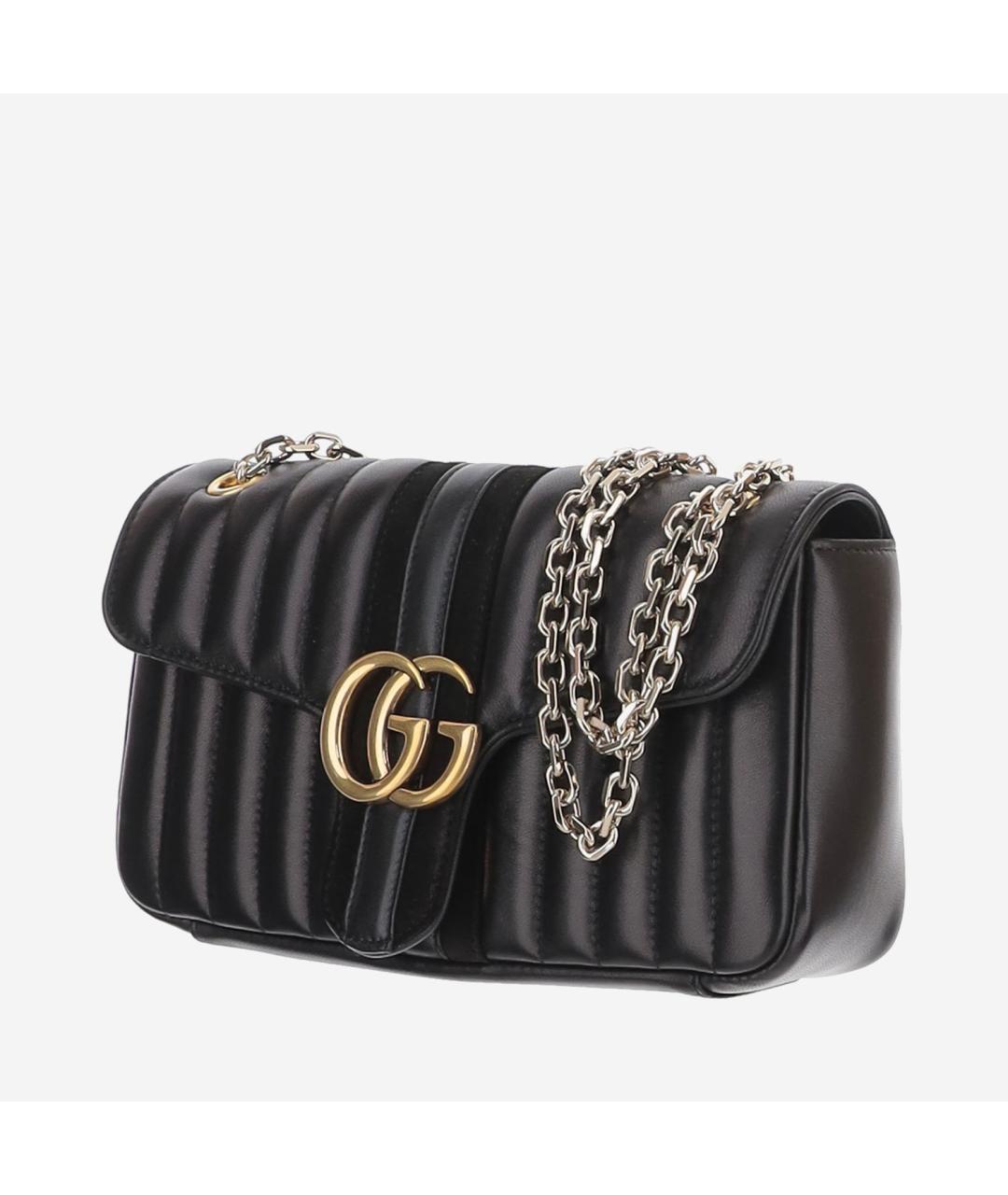 GUCCI Черная кожаная сумка через плечо, фото 2