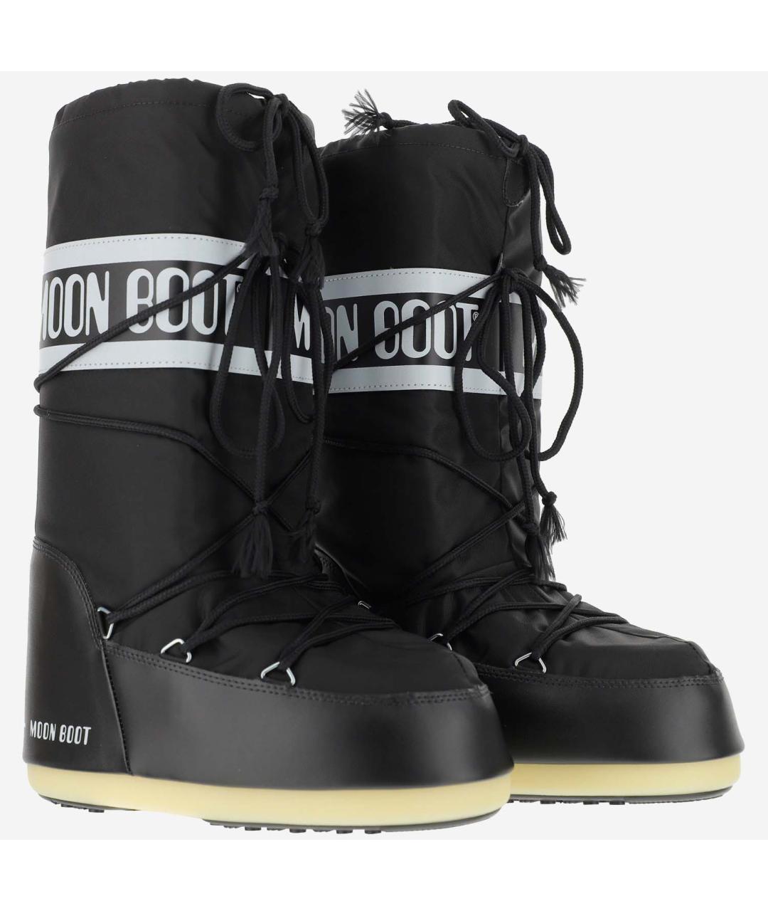 MOON BOOT Черные синтетические сапоги, фото 2
