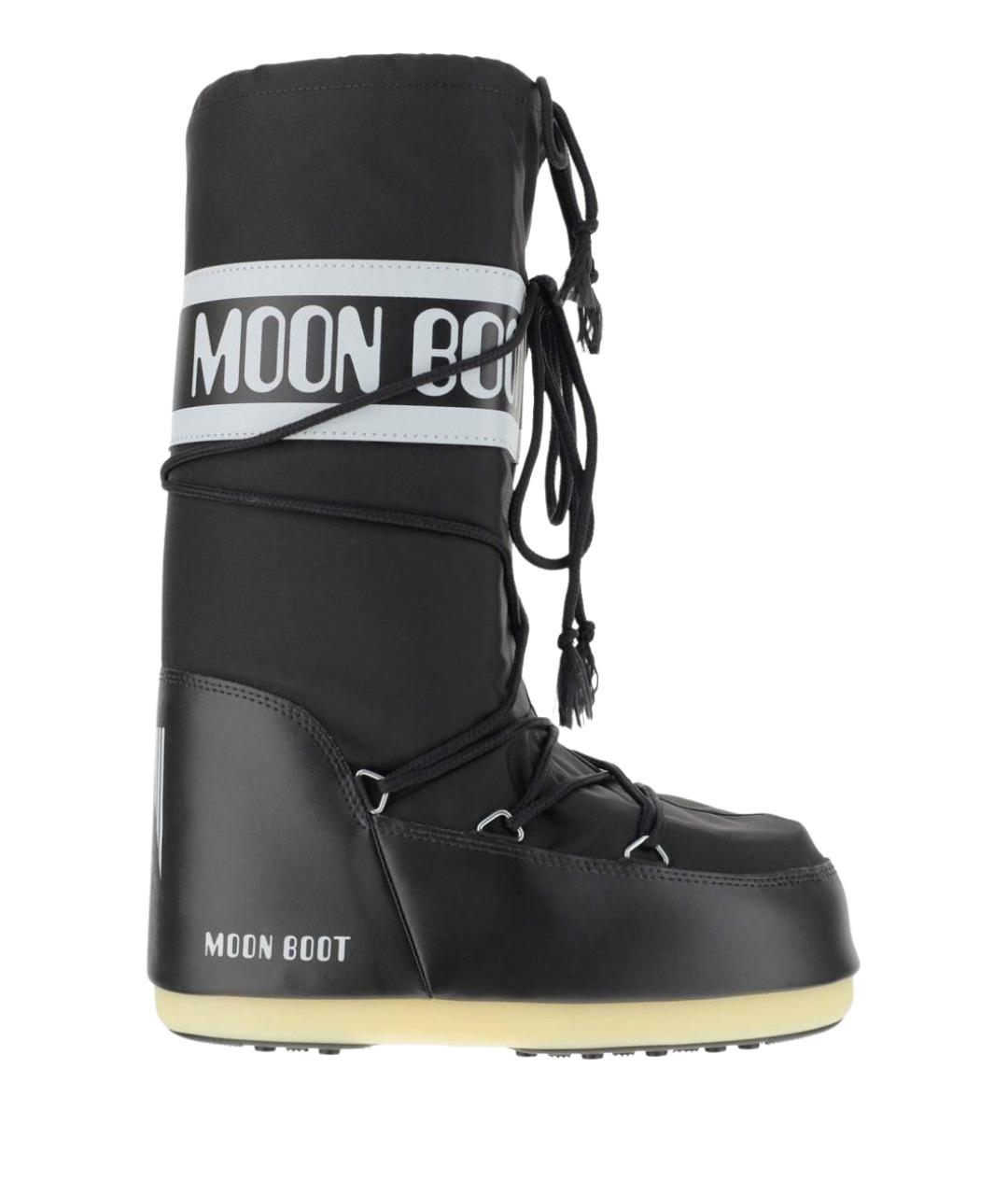 MOON BOOT Черные синтетические сапоги, фото 1
