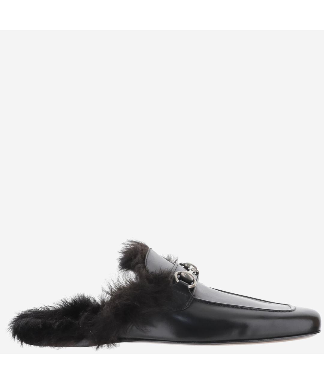 GUCCI Черные кожаные мюли, фото 6