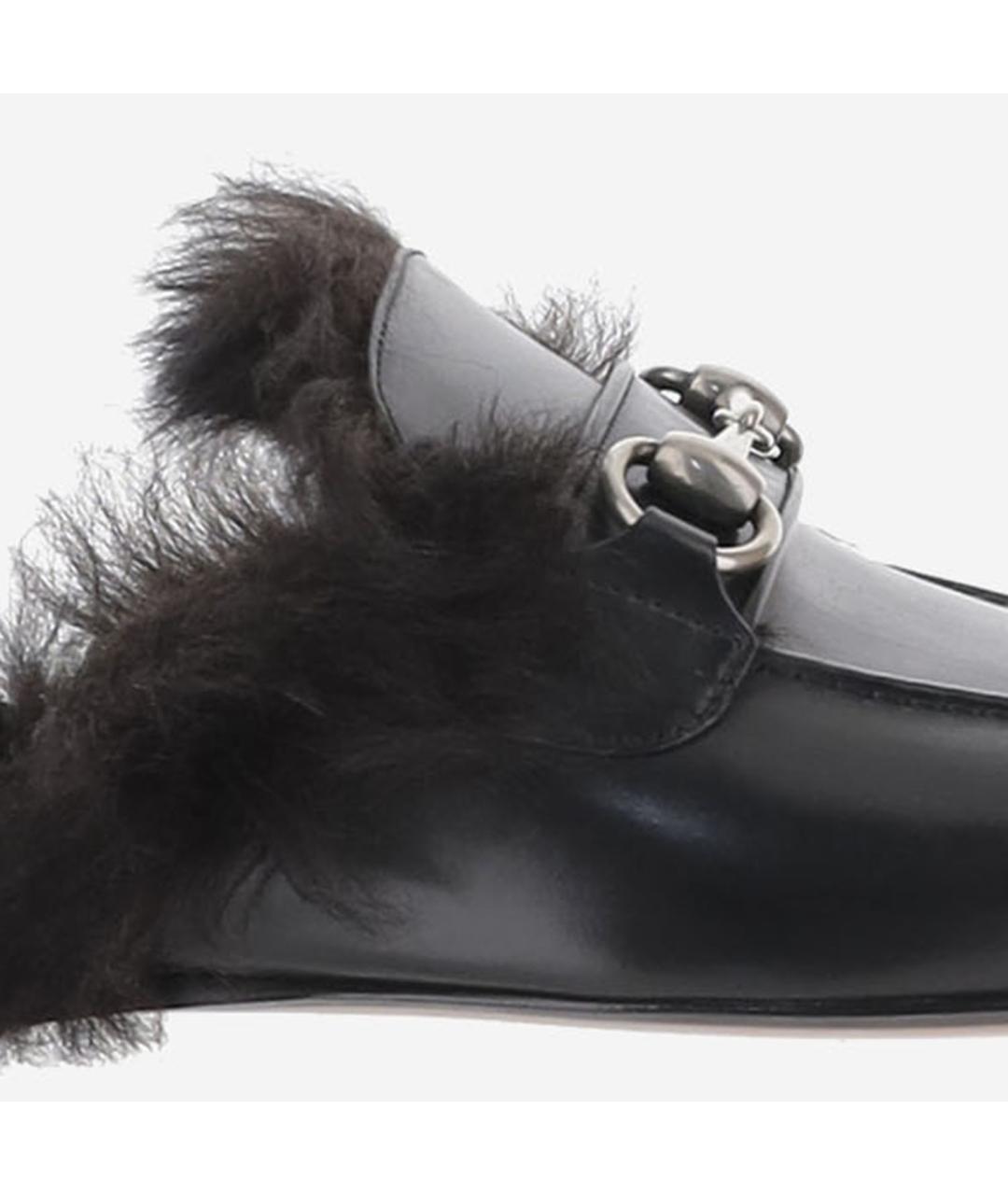 GUCCI Черные кожаные мюли, фото 5